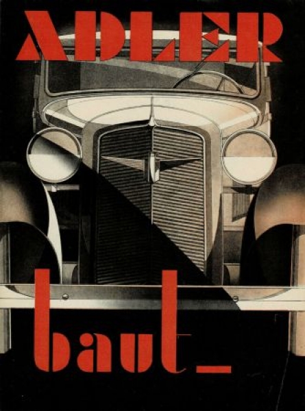 Adler Standard 8 Gropius Limousine Modellprogramm 1934  "Adler baut" Automobilprospekt (7012)